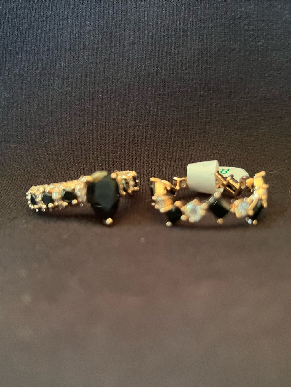 Bomb Party Black Onyx Ring Bundle | 2 Rings | Rose Gold | NWT | Size 8